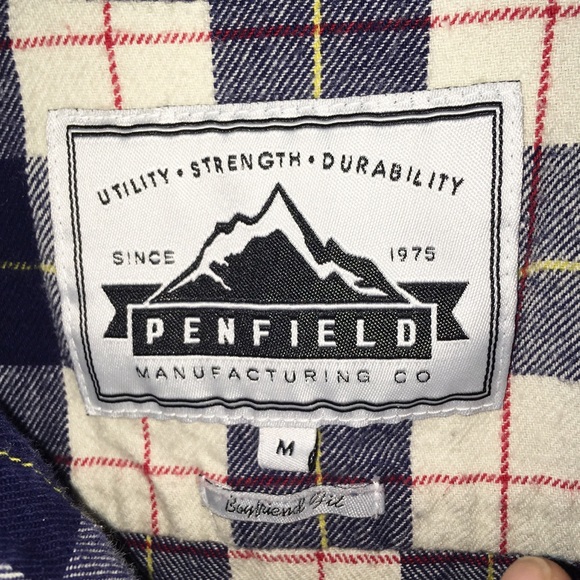 Penfield Boyfriend Fit Plaid Flannel Button Up Top - Picture 2 of 8